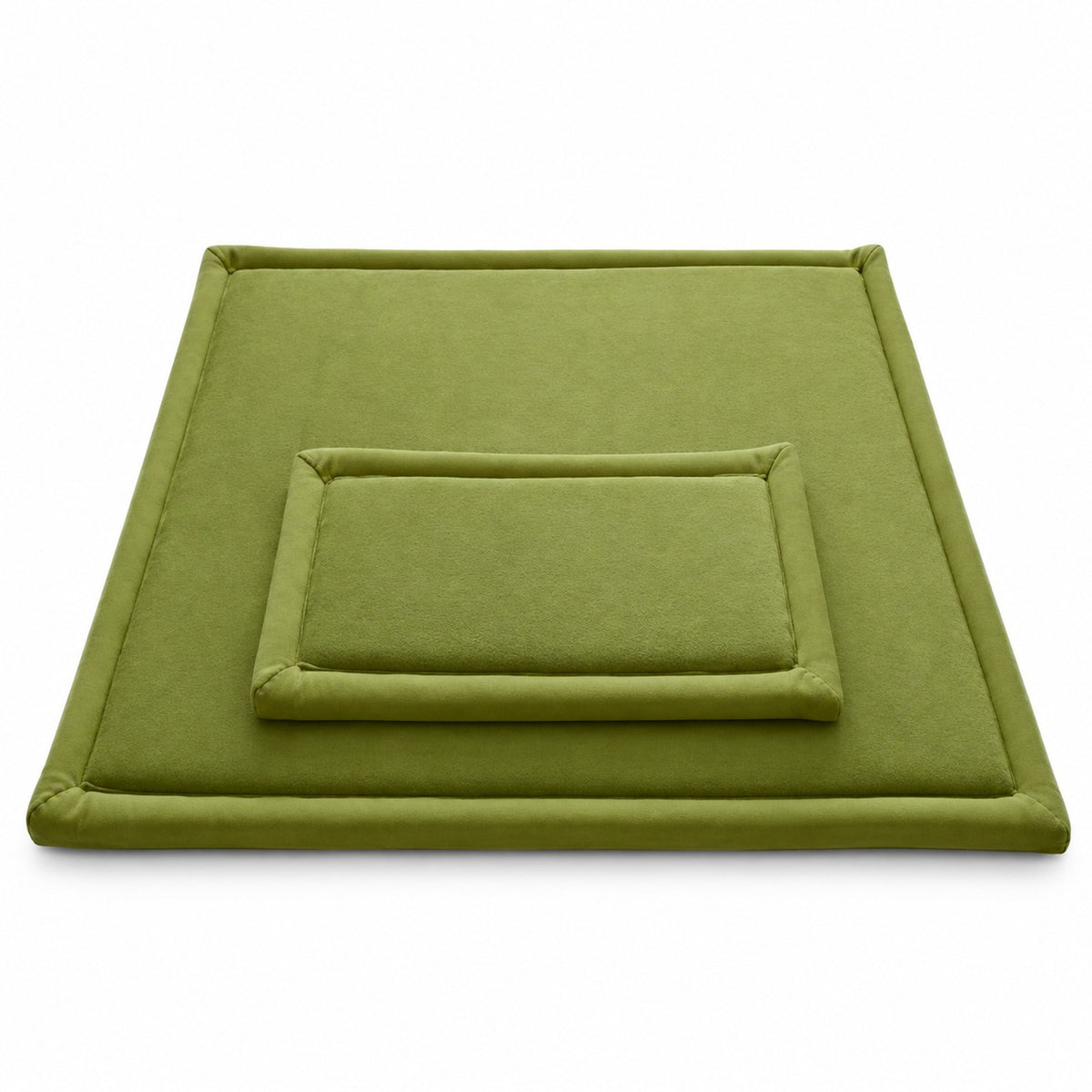 Olive green layered meditation cushion set