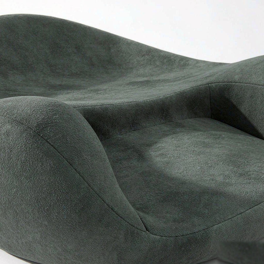 Charcoal Ergonomic Meditation Cushion — close-up