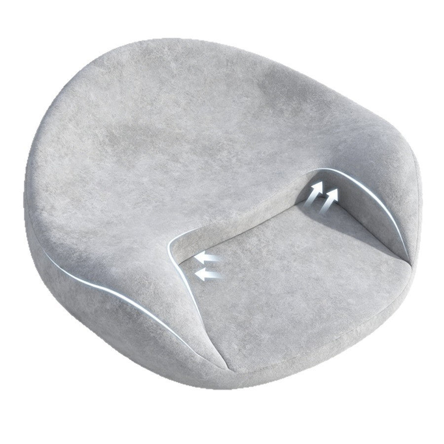Light Gray Memory Foam Meditation Cushion - close up