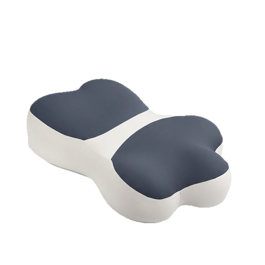 Navy & Ivory Ergonomic Meditation Cushion - close up