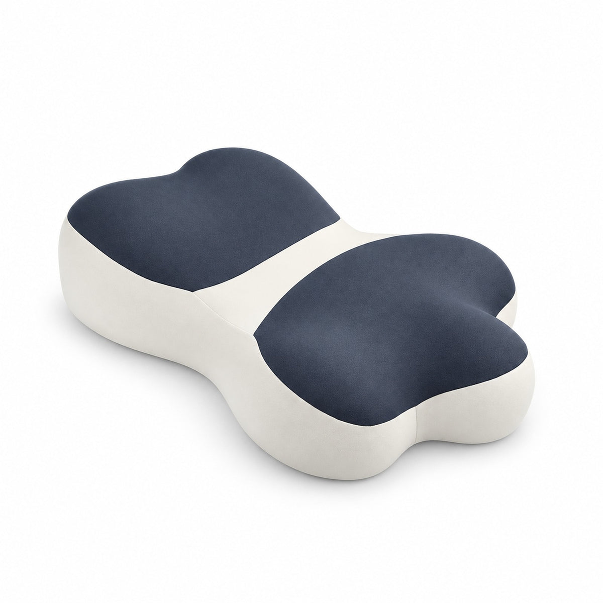 Navy & Ivory Ergonomic Meditation Cushion - main