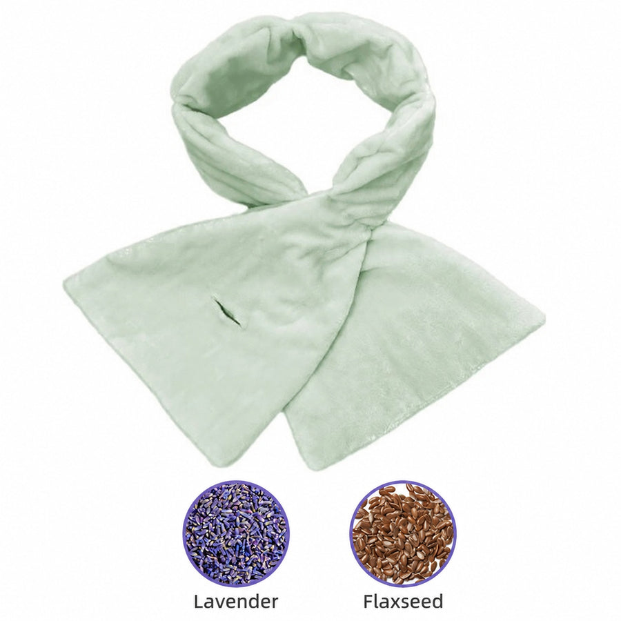 Wraparound Weighted Eye Mask — lavender and flaxseed close-up
